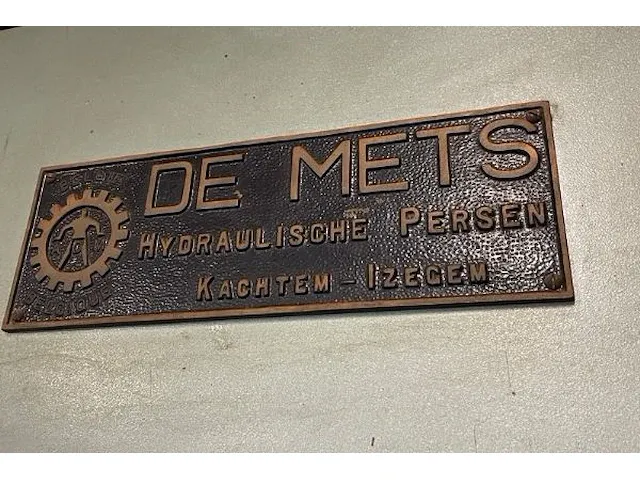 De mets hydraulische pers - afbeelding 3 van  4