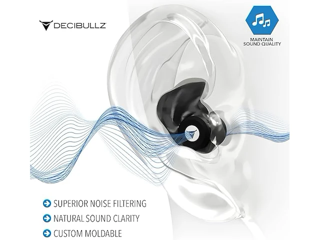 Decibullz high fidelity custom molded oordopjes - afbeelding 2 van  5