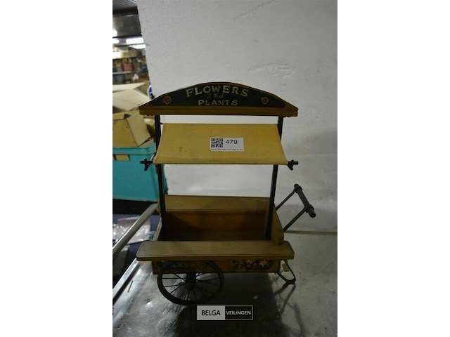Deco karretje flowers & plants - afbeelding 1 van  3