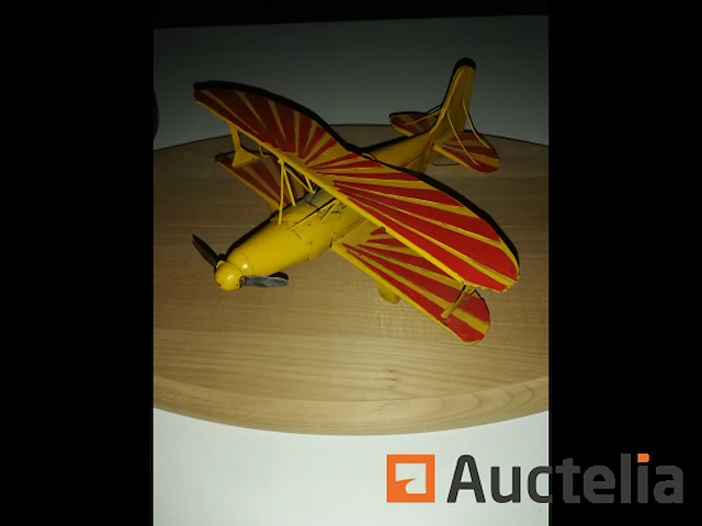 Deco metalen vliegtuig - afbeelding 1 van  1
