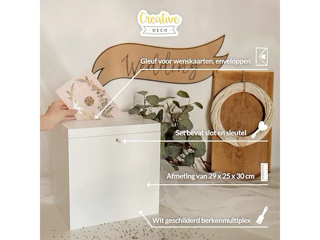 Deco opbergdoos, sluitbaar. - afbeelding 3 van  3