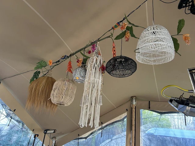 Decoratie 2de boog + extra lampen zwart - afbeelding 1 van  3