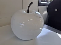 Decoratie appel wit glans - afbeelding 2 van  2