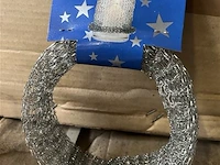 Decoratie huls metaaldraad zilver - afbeelding 1 van  2