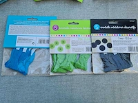Decoratie papieren waaiers blauw groen zwart - afbeelding 2 van  2