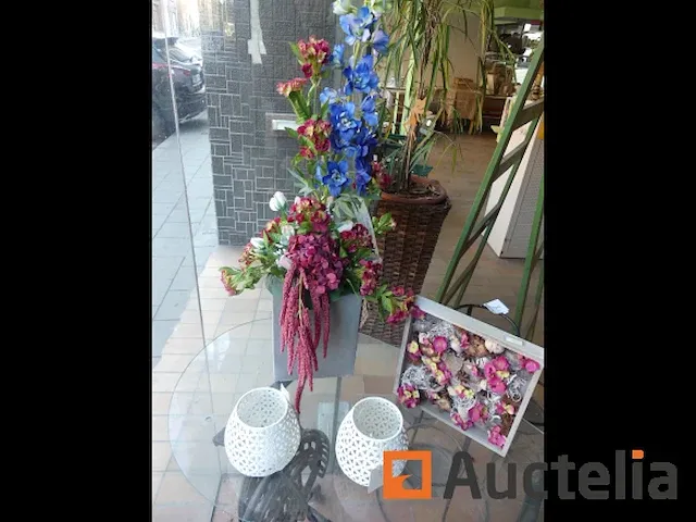 Decoratie, planten, voet van de oude naaimachine,... - afbeelding 4 van  6