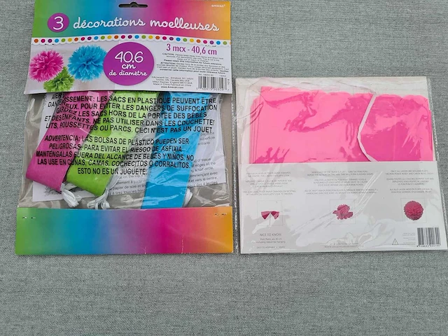 Decoratie set pompons - afbeelding 2 van  2
