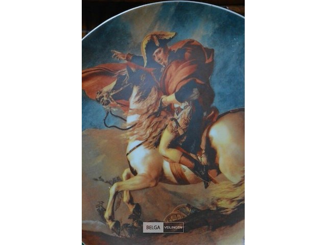 Decoratief bord met afbeelding van napoleon bonaparte te paard - afbeelding 2 van  4