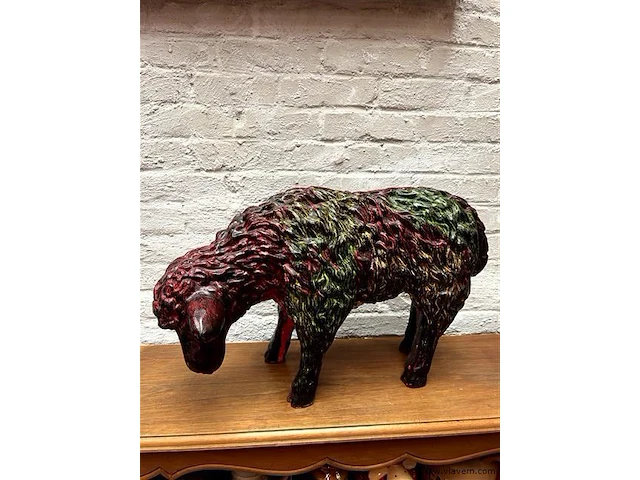 Decoratief schaap h:34 cm x 52 cm - afbeelding 1 van  2