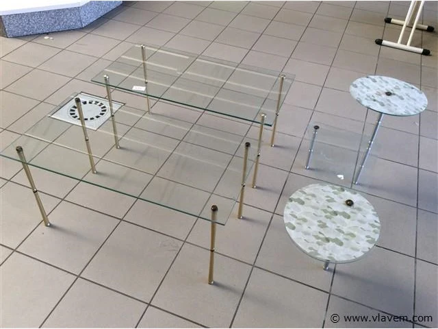 Decoratietafels 8stuks glas - afbeelding 1 van  3