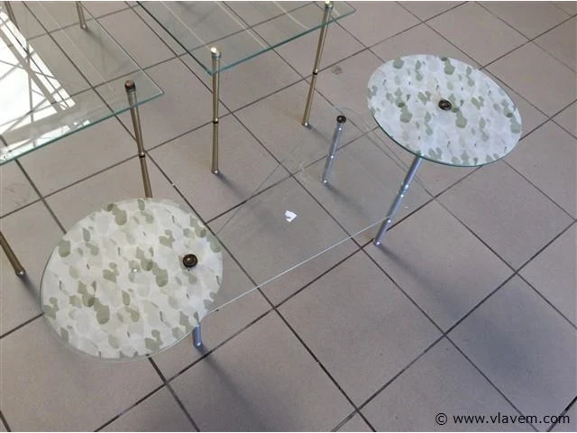 Decoratietafels 8stuks glas - afbeelding 2 van  3