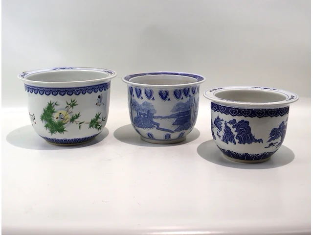 Decoratieve bloempot (x3) - afbeelding 1 van  4