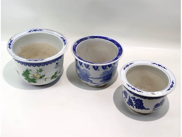 Decoratieve bloempot (x3) - afbeelding 2 van  4