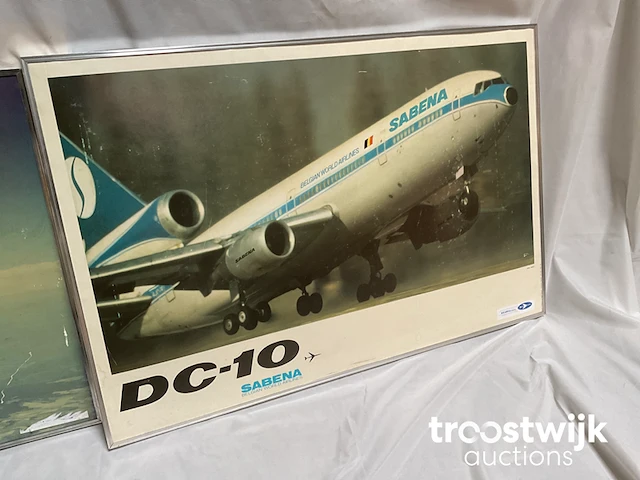 Decoratieve foto's sabena vliegtuigen dc-10 en boeing 737 - afbeelding 3 van  4