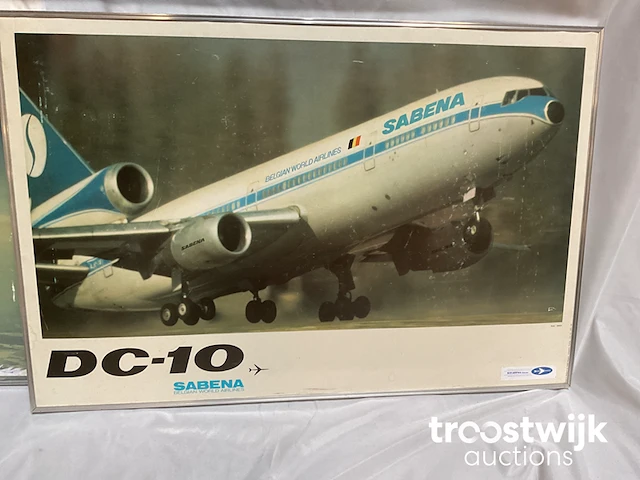 Decoratieve foto's sabena vliegtuigen dc-10 en boeing 737 - afbeelding 4 van  4