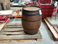 Decoratieve houten ton - afbeelding 1 van  3
