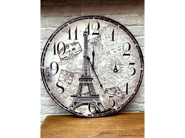 Decoratieve klok h:57 cm - afbeelding 1 van  1