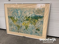 Decoratieve wereldkaart "sabena"