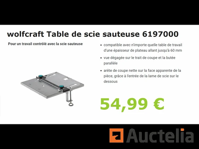 Decoupeerzaagtafel wolfcraft 6197000 - afbeelding 1 van  1