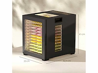 Dehydrator - 850 w, temperatuurregelaar 40-70°c - afbeelding 4 van  7