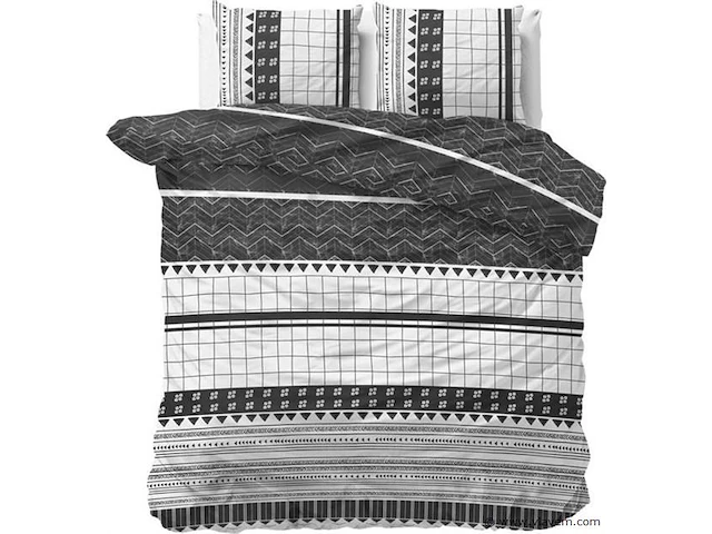 Dekbedovertrek artic stripe wit 240 x 220 cm - afbeelding 1 van  4