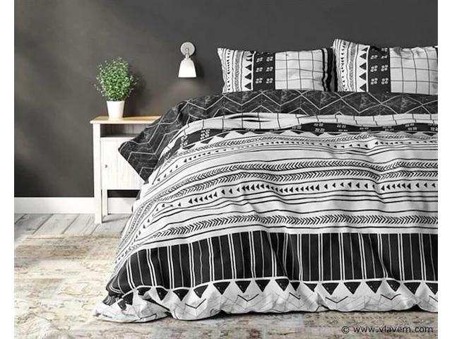 Dekbedovertrek artic stripe wit 240 x 220 cm - afbeelding 2 van  4