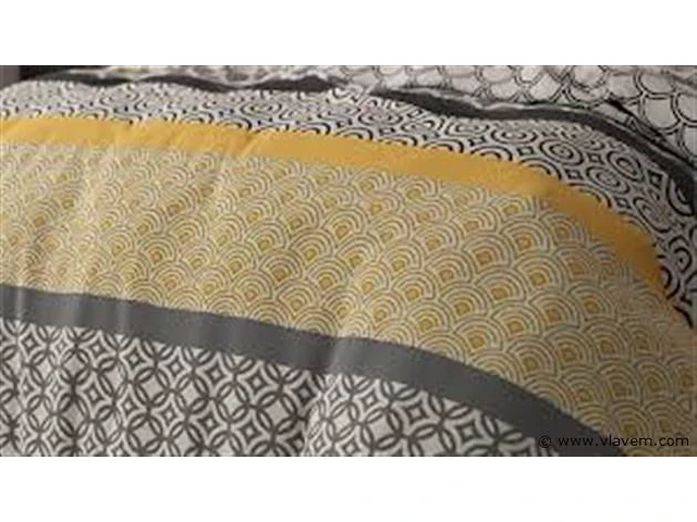 Dekbedovertrek chezka grijs 200x220cm - afbeelding 3 van  4