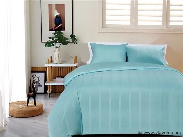 Dekbedovertrek melbourne deluxe baby blue - 240x220 - afbeelding 1 van  2