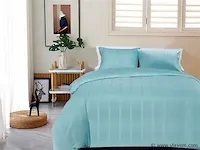 Dekbedovertrek melbourne deluxe baby blue - 240x220 - afbeelding 1 van  2