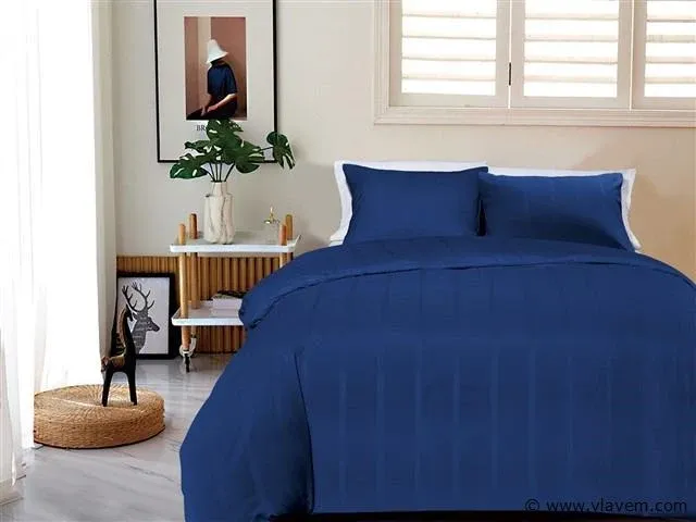 Dekbedovertrek melbourne deluxe royal blue - 240x220 - afbeelding 1 van  2