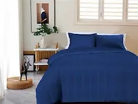 Dekbedovertrek melbourne deluxe royal blue - 240x220 - afbeelding 1 van  2