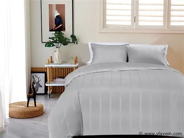 Dekbedovertrek melbourne deluxe zilver - 240x220 - afbeelding 1 van  2