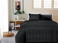 Dekbedovertrek melbourne deluxe zwart - 240x220 - afbeelding 1 van  2