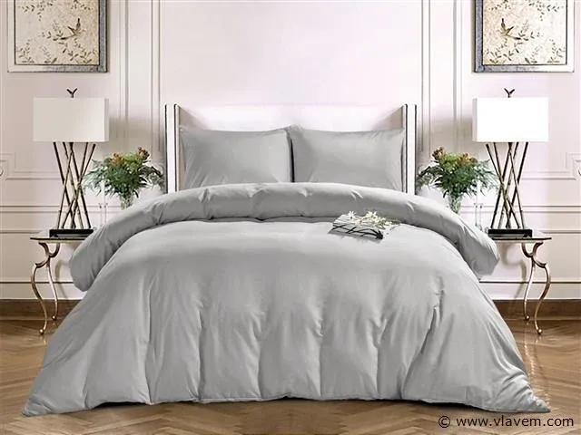 Dekbedovertrek sydney deluxe zilver - 240x220 - afbeelding 1 van  2