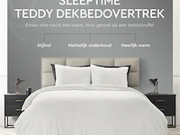 Dekbedovertrek teddy 200 x 220cm wit - afbeelding 3 van  6