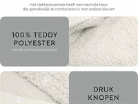 Dekbedovertrek teddy 200 x 220cm wit - afbeelding 6 van  6