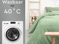 Dekbedovertrek teddy 240 x 220cm groen - afbeelding 6 van  6