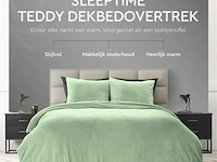 Dekbedovertrek teddy 240 x 220cm groen - afbeelding 4 van  6