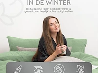 Dekbedovertrek teddy 240 x 220cm groen - afbeelding 5 van  6