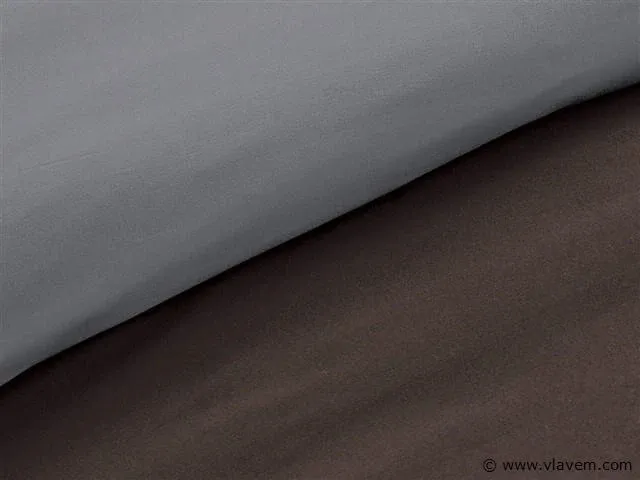 Dekbedovertrek twee kleur bruin/grijs - 240x220 - afbeelding 3 van  4