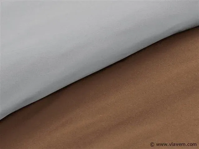 Dekbedovertrek twee kleur mocha/zilver- 240x220 - afbeelding 3 van  4