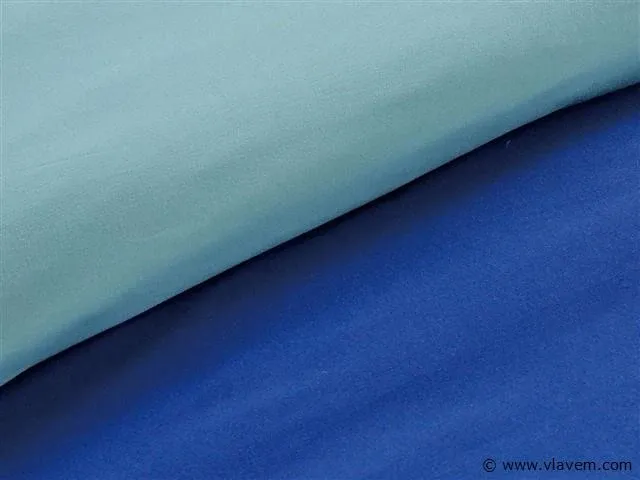 Dekbedovertrek twee kleur royal blue/ baby blue - 240x220 - afbeelding 3 van  4