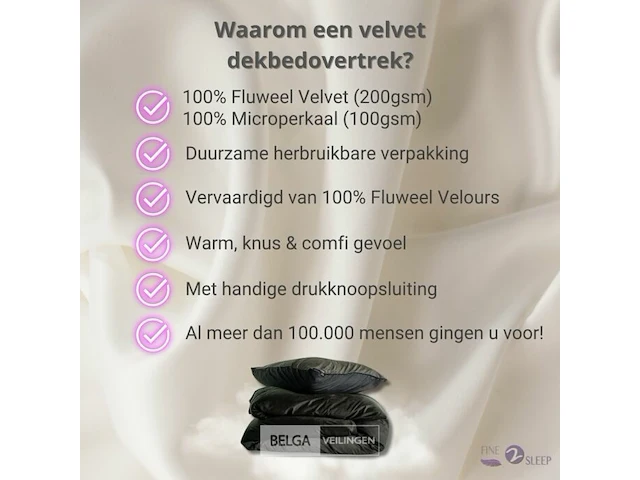 Dekbedovertrek veloers 240x200/220cm - afbeelding 5 van  5