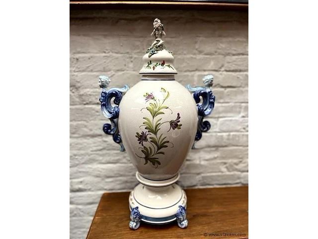 Dekselvaas made in italy h:60 cm - afbeelding 1 van  3