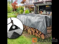 Dekzeil voor kipper 3x4m 280 g/m² waterdicht met oogjes - afbeelding 4 van  4