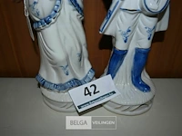 Delfts blauw koppel beeldjes - afbeelding 4 van  4