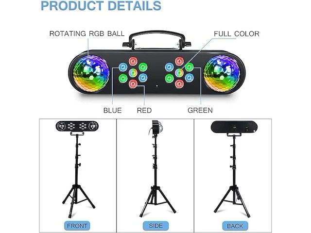 Delibang dj licht met statief - afbeelding 4 van  5