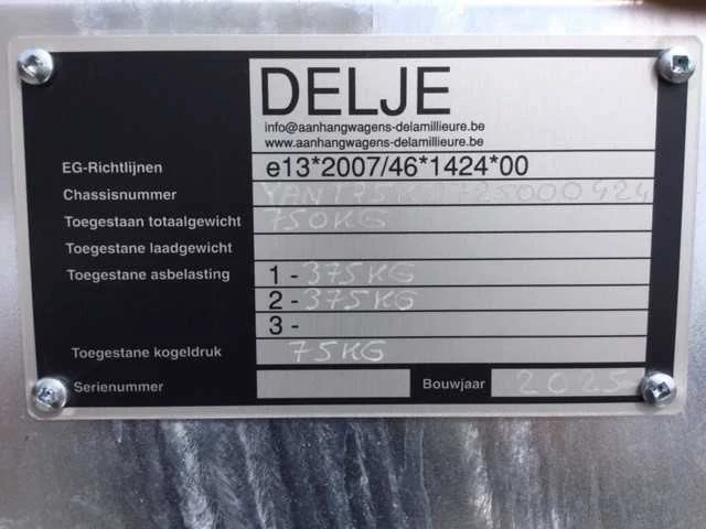 Delje - t75 - car trailer - 2025 - afbeelding 6 van  7