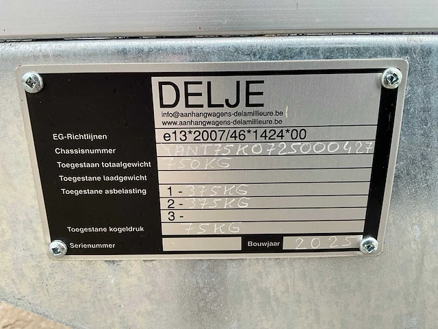 Delje t75 kipper aanhangwagen - afbeelding 6 van  15
