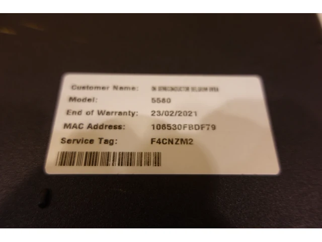 Dell latitude 5580 laptop - afbeelding 6 van  6